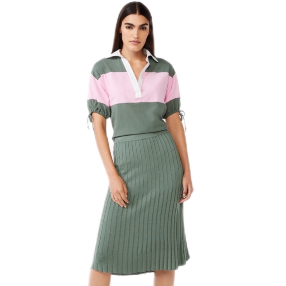 🆕 Pink and Green Tie Sleeve Polo
